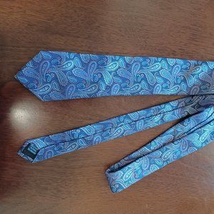 Pronto Uomo Platinum Men‘s Dress Tie 100% Silk Hand made Paisley design